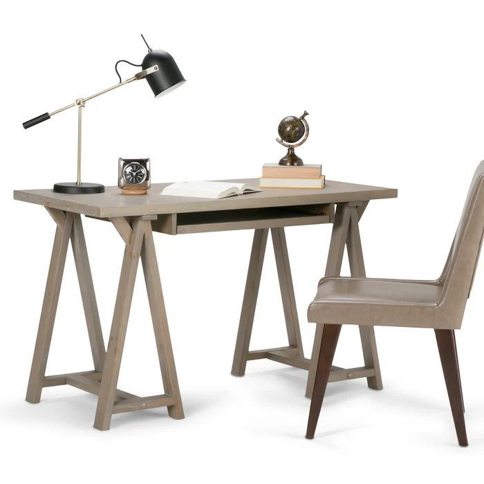 WYNDENHALL Hawkins SOLID WOOD Modern Industrial Writing Office Desk