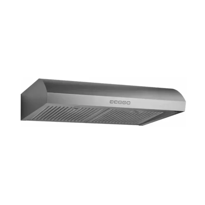 XO XOE230S 30 Inch Under Cabinet Range Hood with 3-Speed/400 CFM Blower, Push Button Controls, LED Lighting, and Dishwasher-Safe Hybrid Mesh Filter: Stainless Steel - Image 2