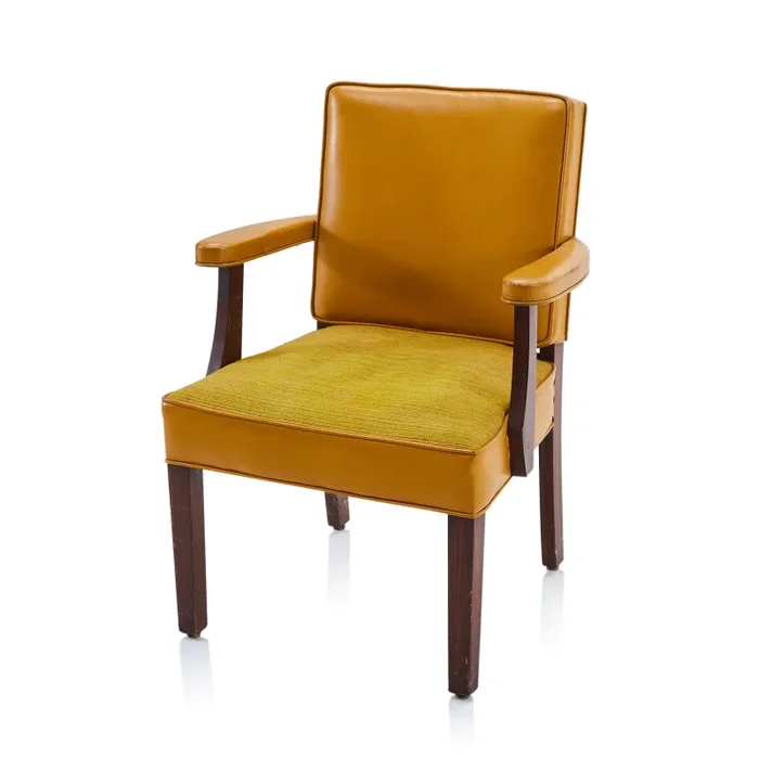 Yellow Mustard Vinyl Armchair