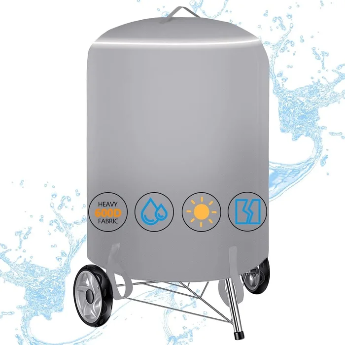 Zenicham Fade and Tear Resistant Charcoal Grill Cover for 22 inch Weber Grill