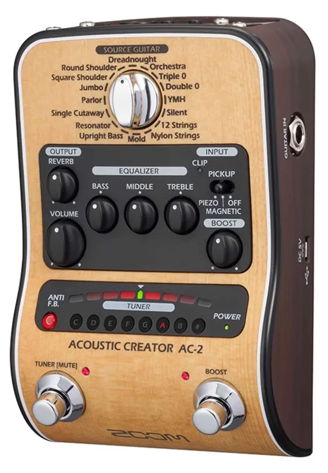 Zoom AC-2 Acoustic Creator Direct Box With 16 Source Guitars