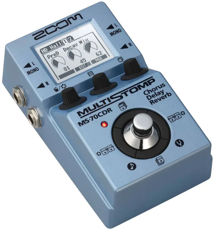 Zoom MS-70CDR MultiStomp Chorus Reverb Pedal With 86 Guitar And Bass Effects